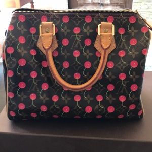 Authentic Louis Vuitton cherry cerise speedy
